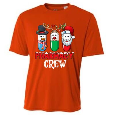 Pharmacy Crew Santa Claus Pills Pharmacist Christmas Pajama Gift Cooling Performance Crew T-Shirt