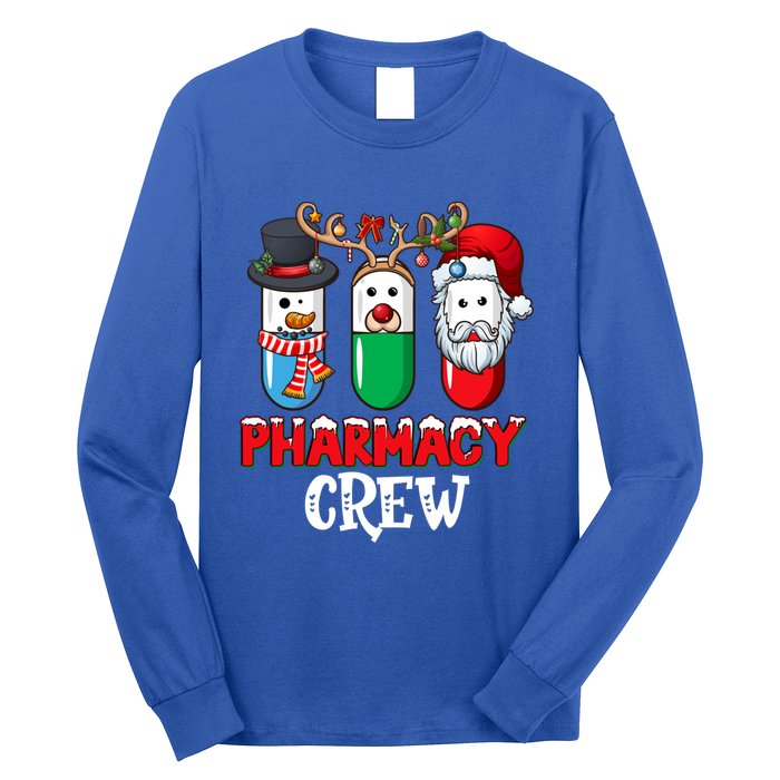 Pharmacy Crew Santa Claus Pills Pharmacist Christmas Pajama Gift Long Sleeve Shirt