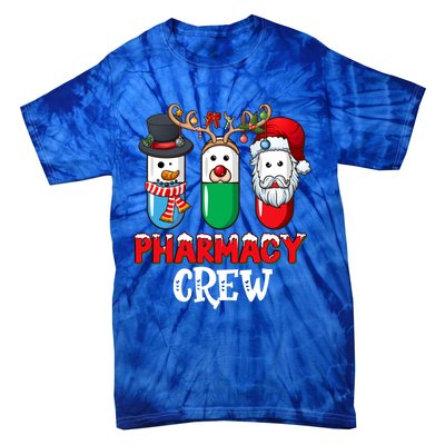 Pharmacy Crew Santa Claus Pills Pharmacist Christmas Pajama Gift Tie-Dye T-Shirt