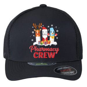 Pharmacy Crew Santa Claus Reindeer Pill Xmas Pharmacist Gift Flexfit Unipanel Trucker Cap