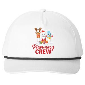 Pharmacy Crew Santa Claus Reindeer Pill Xmas Pharmacist Gift Snapback Five-Panel Rope Hat