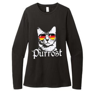 Purrost Cat Sunglasses German Flag Germany Prost Oktoberfest Womens CVC Long Sleeve Shirt