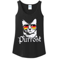 Purrost Cat Sunglasses German Flag Germany Prost Oktoberfest Ladies Essential Tank