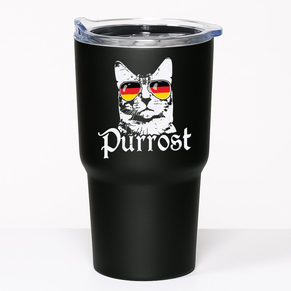 Purrost Cat Sunglasses German Flag Germany Prost Oktoberfest Tumbler