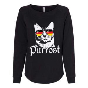 Purrost Cat Sunglasses German Flag Germany Prost Oktoberfest Womens California Wash Sweatshirt