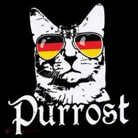 Purrost Cat Sunglasses German Flag Germany Prost Oktoberfest Baby Bodysuit