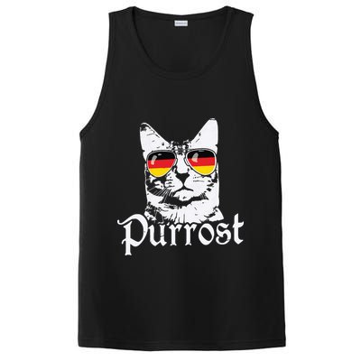 Purrost Cat Sunglasses German Flag Germany Prost Oktoberfest PosiCharge Competitor Tank