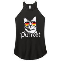 Purrost Cat Sunglasses German Flag Germany Prost Oktoberfest Women's Perfect Tri Rocker Tank