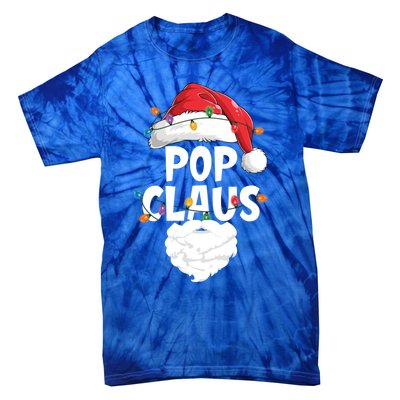 Pop Claus Santa Funny Christmas Pajama Matching Family Meaningful Gift Tie-Dye T-Shirt