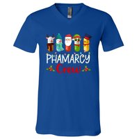 Pharmacy Crew Santa Reindeer Pharmacist Technician Christmas Meaningful Gift V-Neck T-Shirt