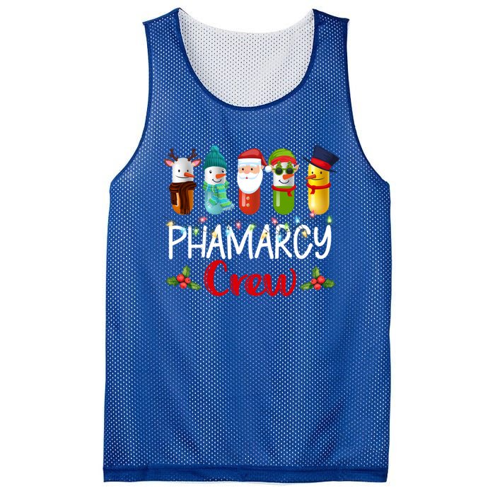 Pharmacy Crew Santa Reindeer Pharmacist Technician Christmas Meaningful Gift Mesh Reversible Basketball Jersey Tank