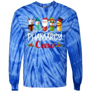 Pharmacy Crew Santa Reindeer Pharmacist Technician Christmas Meaningful Gift Tie-Dye Long Sleeve Shirt