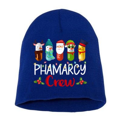 Pharmacy Crew Santa Reindeer Pharmacist Technician Christmas Meaningful Gift Short Acrylic Beanie