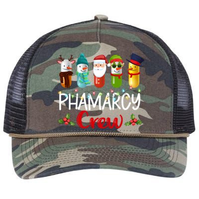 Pharmacy Crew Santa Reindeer Pharmacist Technician Christmas Meaningful Gift Retro Rope Trucker Hat Cap