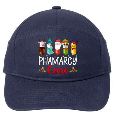 Pharmacy Crew Santa Reindeer Pharmacist Technician Christmas Meaningful Gift 7-Panel Snapback Hat