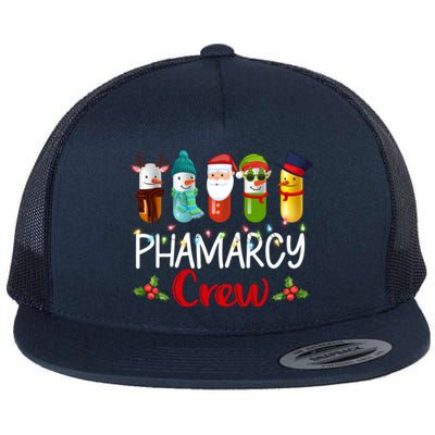 Pharmacy Crew Santa Reindeer Pharmacist Technician Christmas Meaningful Gift Flat Bill Trucker Hat