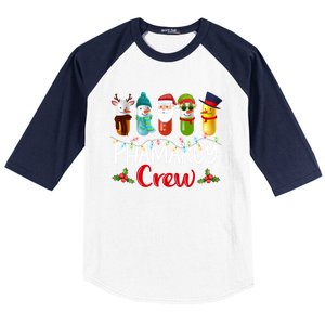 Pharmacy Crew Santa Reindeer Pharmacist Technician Christmas Meaningful Gift Baseball Sleeve Shirt