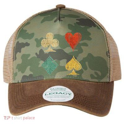 Playing Cards Spade Heart Diamond Club Legacy Tie Dye Trucker Hat