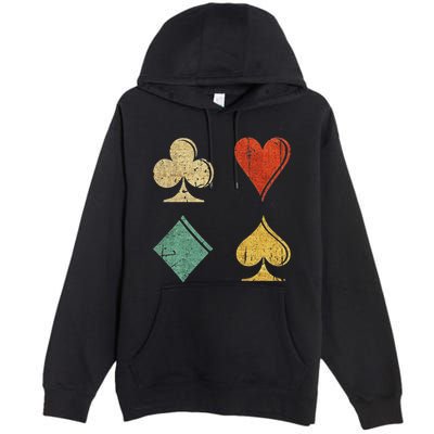 Playing Cards Spade Heart Diamond Club Premium Pullover Hoodie