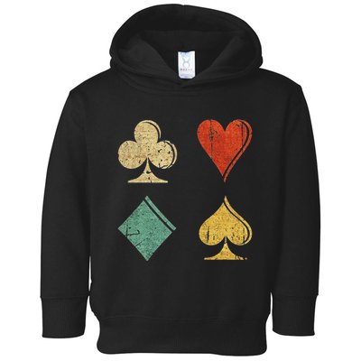 Playing Cards Spade Heart Diamond Club Toddler Hoodie