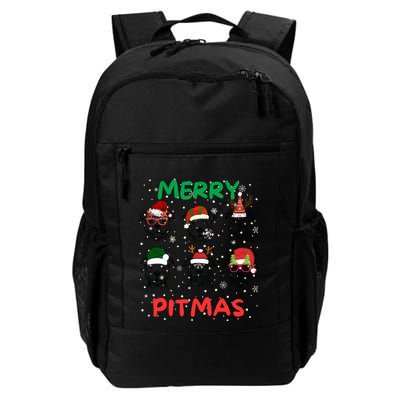 Pitbull Christmas Santa Claus Lovers Merry Pitmas Gift Backpack