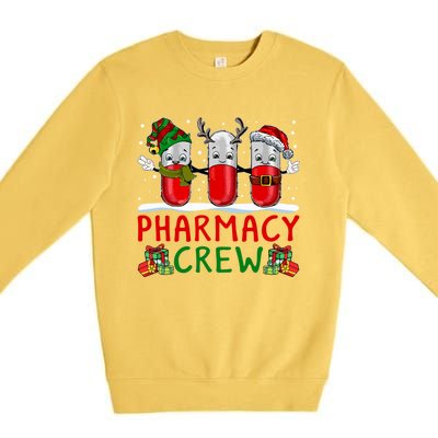 Pharmacy Crew Santa Xmas Pharmacy Tech Christmas Pajama Gift Premium Crewneck Sweatshirt