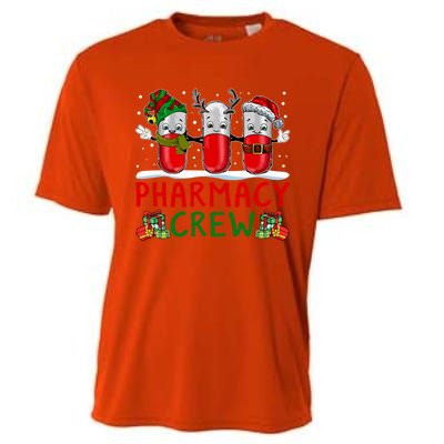 Pharmacy Crew Santa Xmas Pharmacy Tech Christmas Pajama Gift Cooling Performance Crew T-Shirt