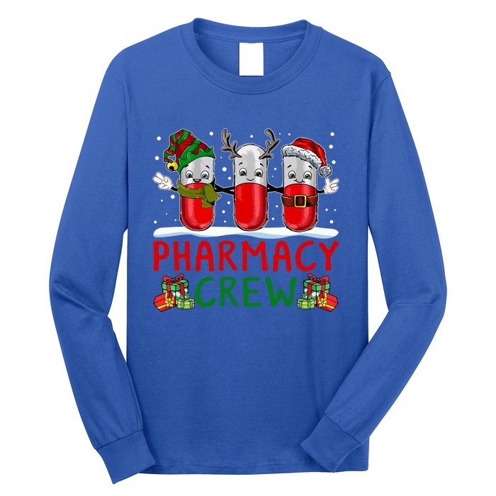 Pharmacy Crew Santa Xmas Pharmacy Tech Christmas Pajama Gift Long Sleeve Shirt