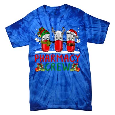 Pharmacy Crew Santa Xmas Pharmacy Tech Christmas Pajama Gift Tie-Dye T-Shirt