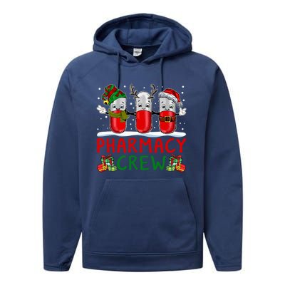 Pharmacy Crew Santa Xmas Pharmacy Tech Christmas Pajama Gift Performance Fleece Hoodie