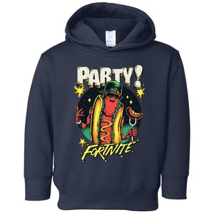 Party! Cool Swag Hot Dog Retro Big Chest Poster Toddler Hoodie