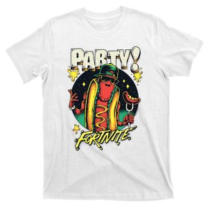 Party! Cool Swag Hot Dog Retro Big Chest Poster T-Shirt