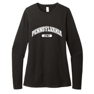 Pennsylvania Collegiate Style 1787 Womens CVC Long Sleeve Shirt