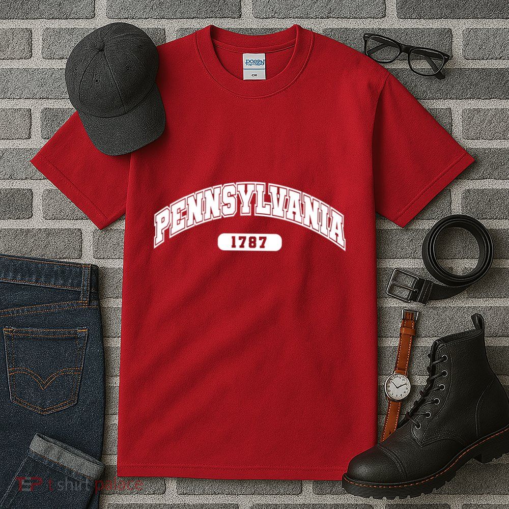 Pennsylvania Collegiate Style 1787 Tall T-Shirt