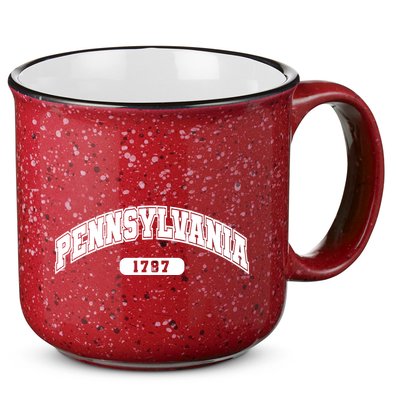 Pennsylvania Collegiate Style 1787 15oz Campfire Ceramic Mug