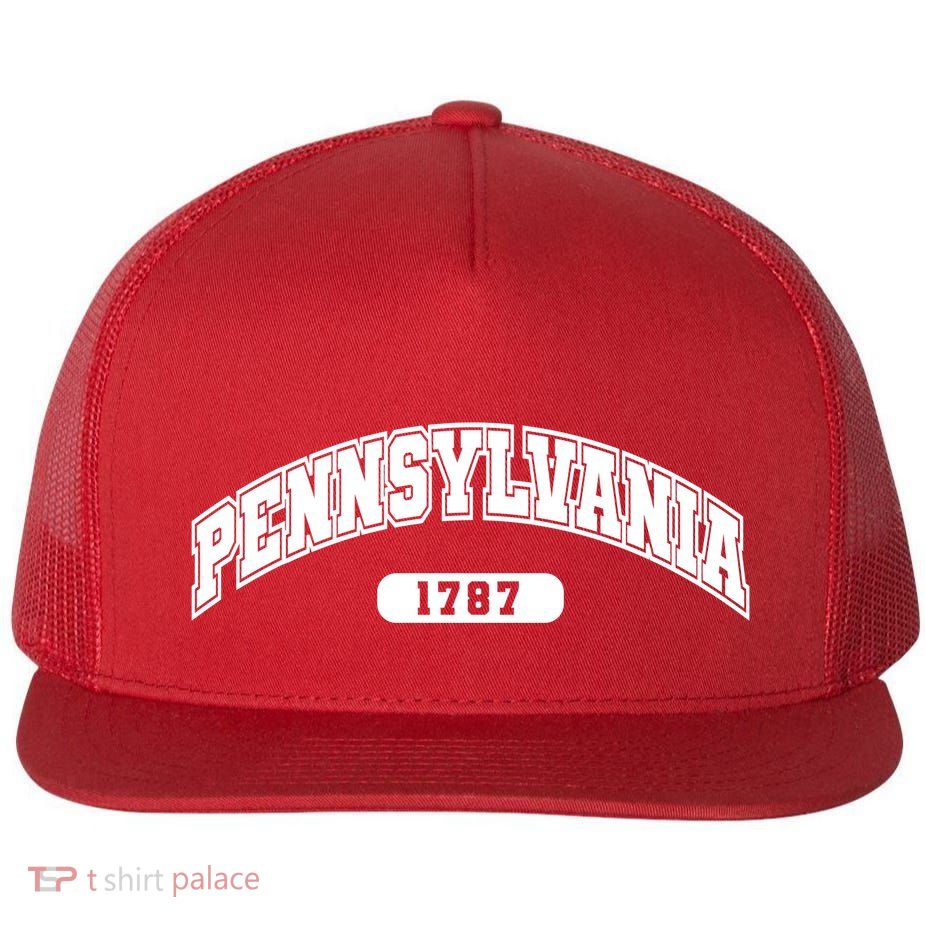 Pennsylvania Collegiate Style 1787 Flatbill Hat