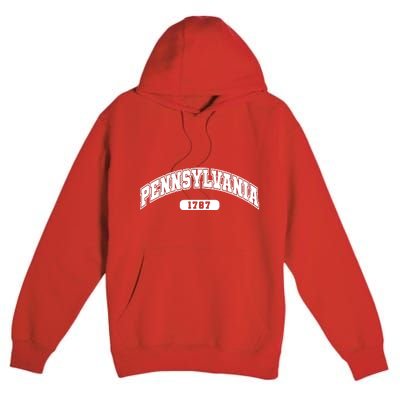 Pennsylvania Collegiate Style 1787 Premium Pullover Hoodie