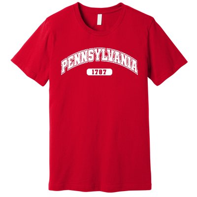 Pennsylvania Collegiate Style 1787 Premium T-Shirt