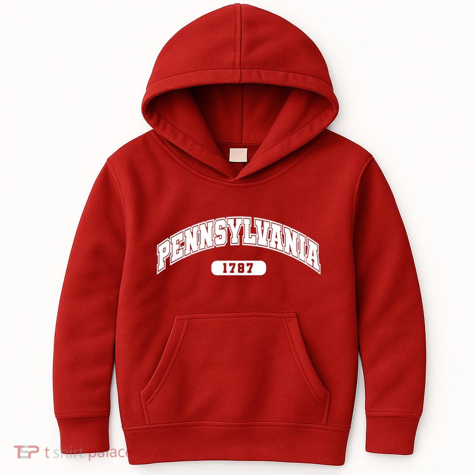 Pennsylvania Collegiate Style 1787 Kids Hoodie
