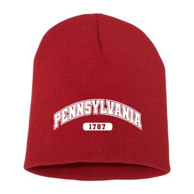 Pennsylvania Collegiate Style 1787 Short Acrylic Beanie