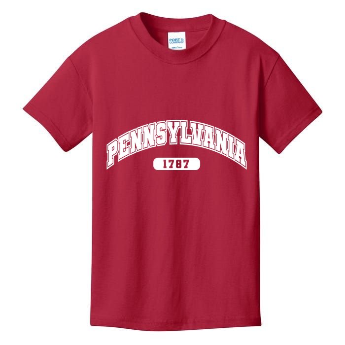 Pennsylvania Collegiate Style 1787 Kids T-Shirt