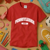 Pennsylvania Collegiate Style 1787 Kids T-Shirt