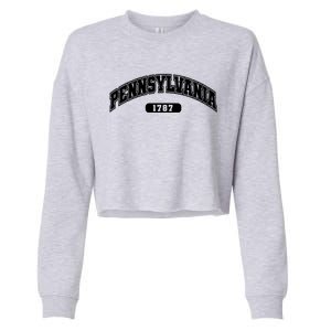 Pennsylvania Collegiate Style 1787 Cropped Pullover Crew