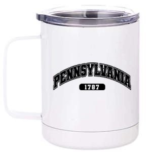 Pennsylvania Collegiate Style 1787 12 oz Stainless Steel Tumbler Cup