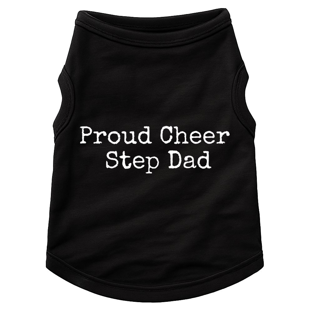 Proud Cheer Step Dad Gift Doggie Tank