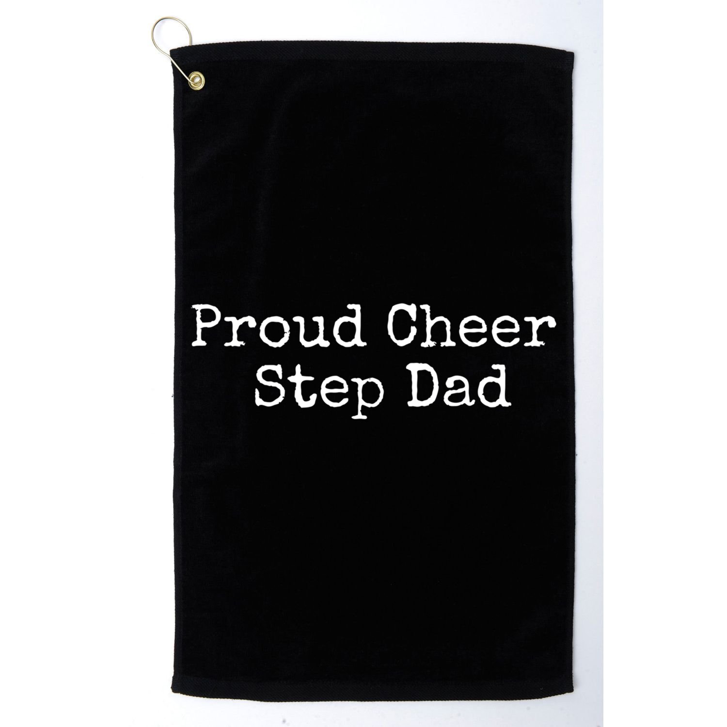 Proud Cheer Step Dad Gift Golf Towel