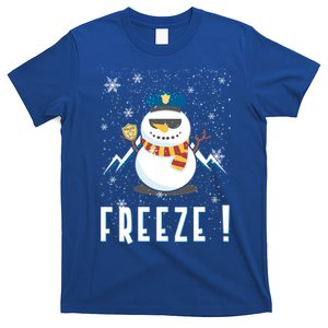 Police Cop Snow Freeze Police Officer Police Christmas Gift T-Shirt