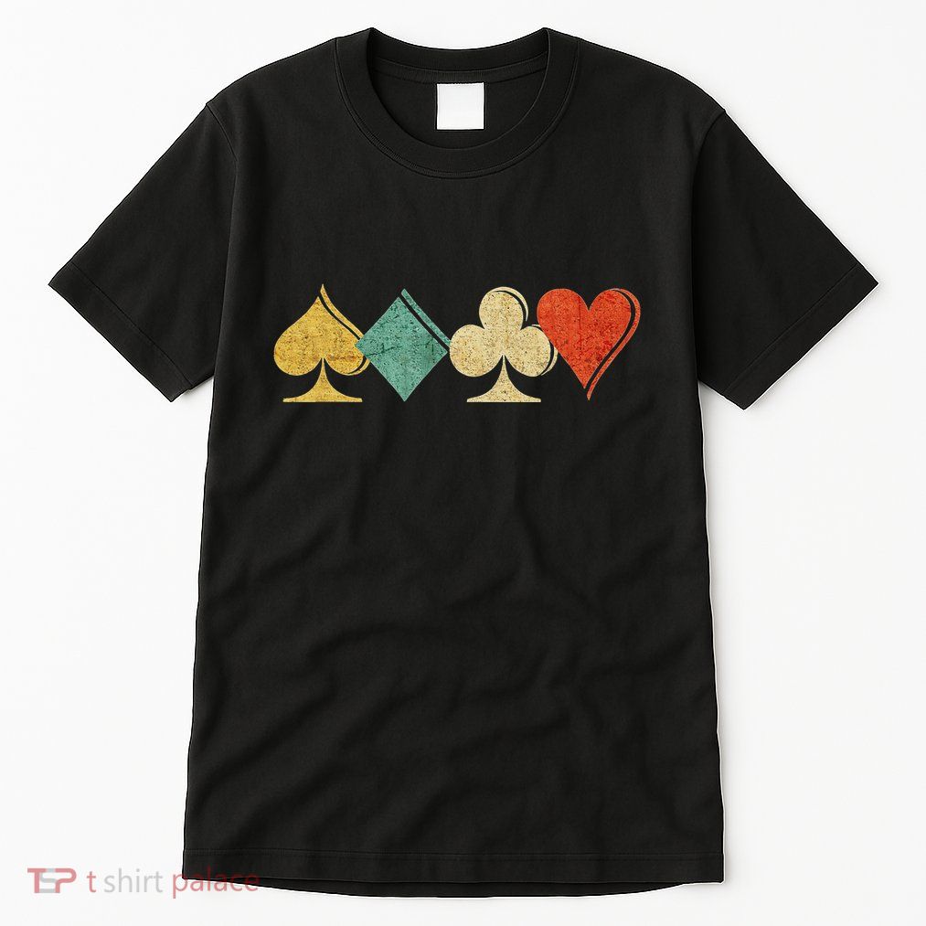 Playing Cards Spade Heart Diamond ClubCasino Gift Tall T-Shirt
