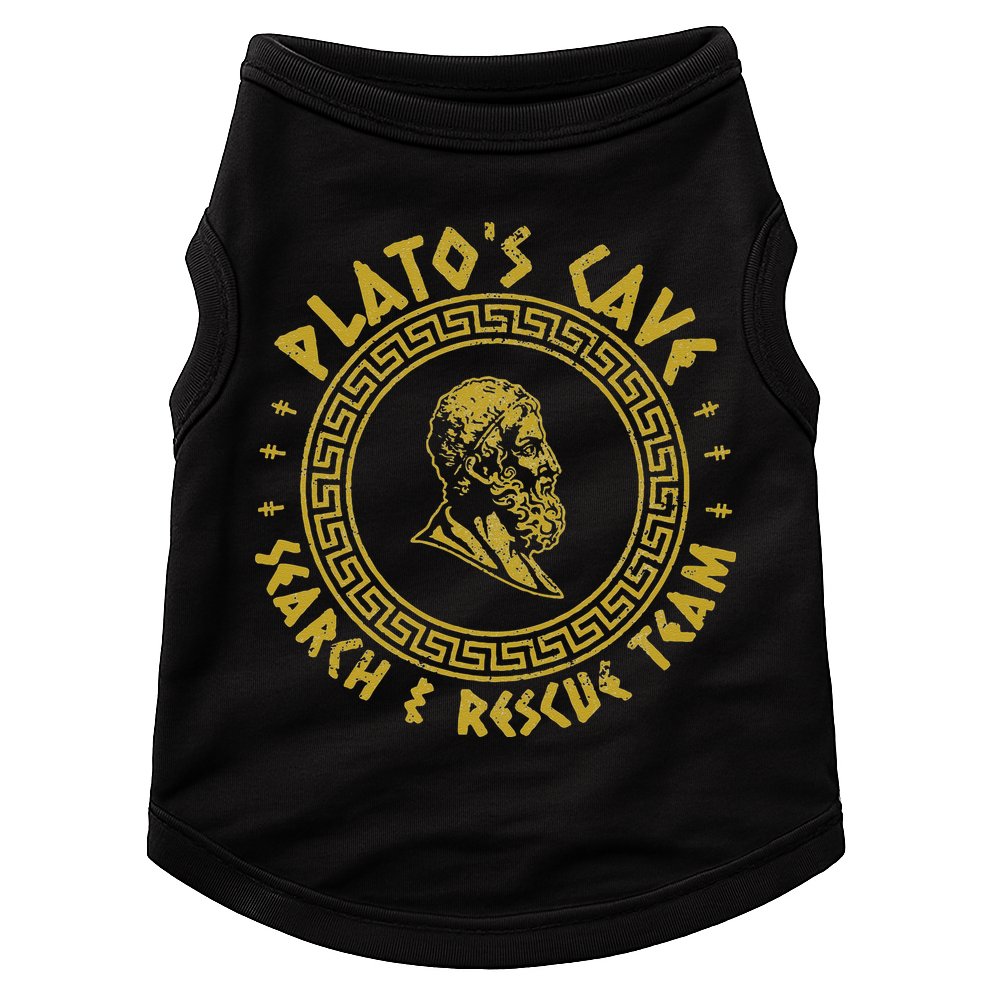 Platos Cave Search And Rescue Teams Funny Philosophy Doggie Tank