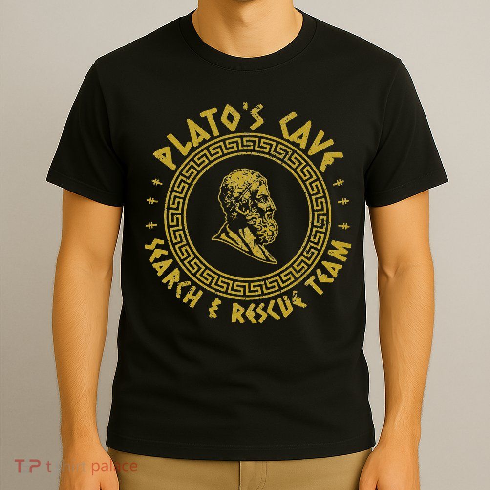 Platos Cave Search And Rescue Teams Funny Philosophy T-Shirt